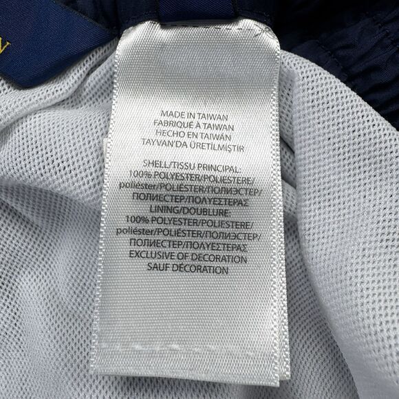 Polo Ralph Lauren Swim Shorts Men Medium Navy White Stripe Floral Hibiscus Trunk - Picture 12 of 15